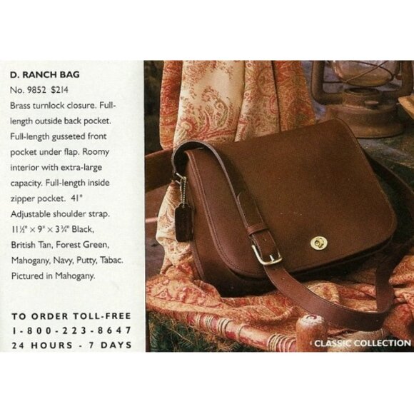 Vintage Coach 90s Black Leather Ranch Bag - Picture 2 of 16